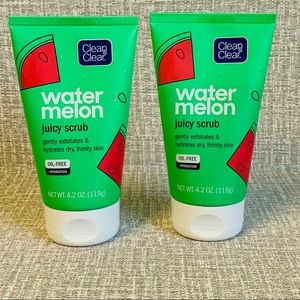 2) Clean & Clear Water Melon Juicy Scrub, Oil Free
